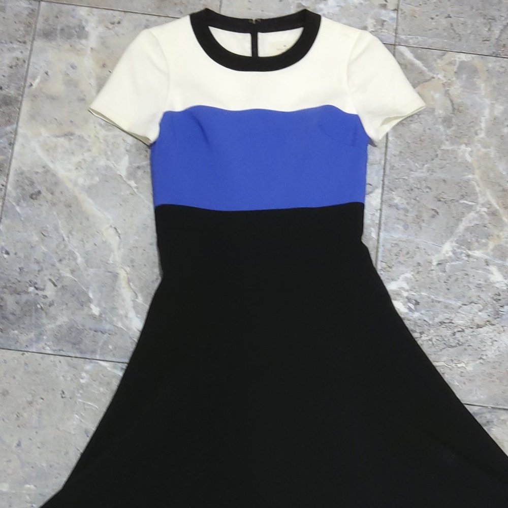 Kate Spade Color Block Crepe Flip Dress 0